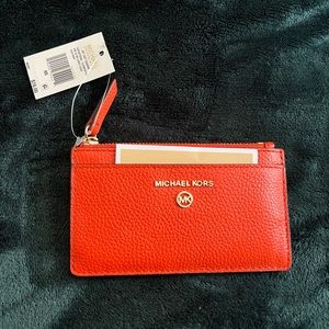 Orange Michael Kors card case
